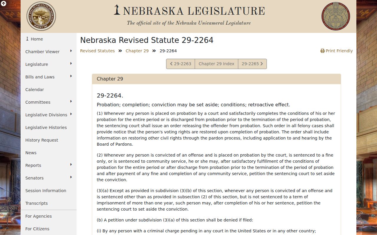 Gandy criminal record set-aside statute in Nebraska