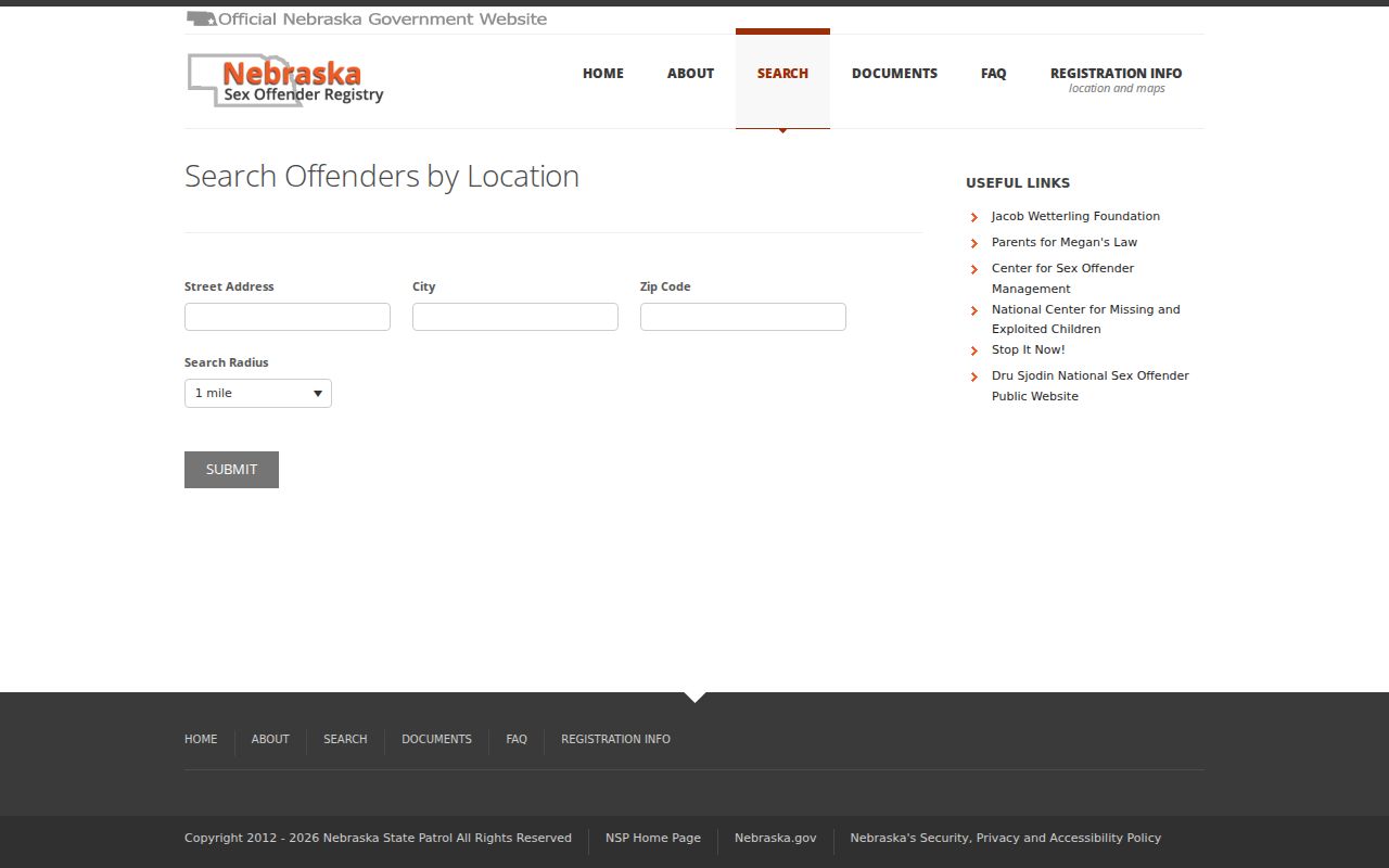 Logan County sex offender registry address and radius search